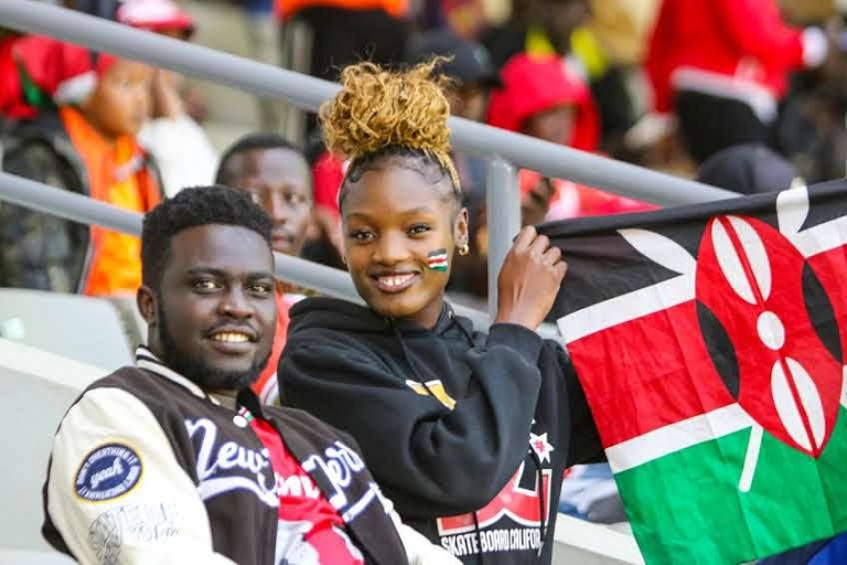 Kenya fans at a CHAN 2024 game